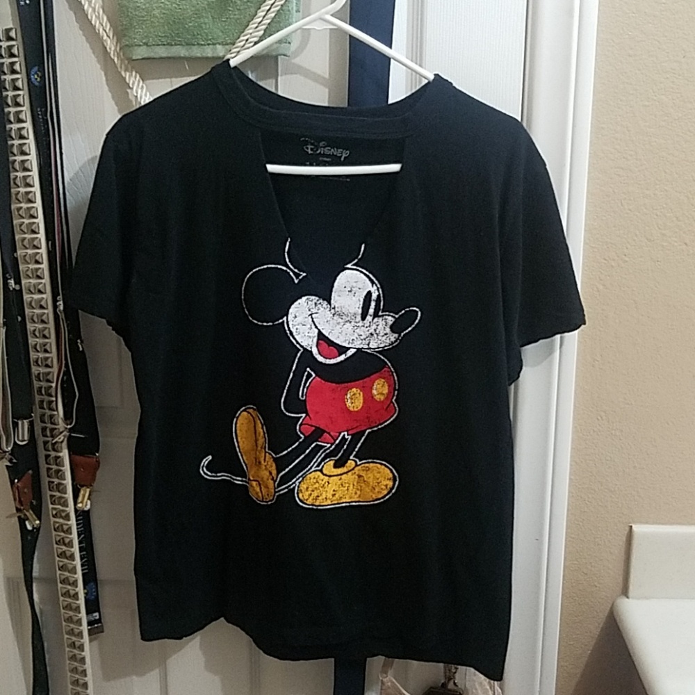 Mickey Mouse T-Shirt w/ Choker Neck